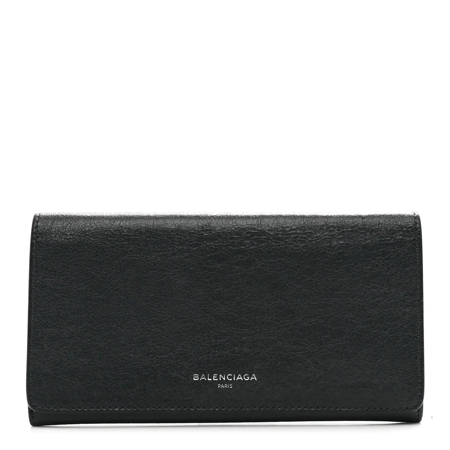 Pre-owned Balenciaga Leather Small Leather Goods Agneau Arena Long Wallet Anthracite
