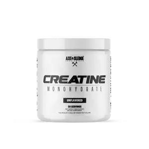 Axe & Sledge Basics Creatine – Unflavored Pure Monohydrate, Boosts Strength & Lean Muscle