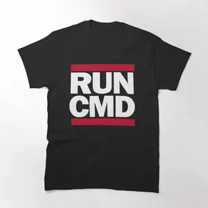 Run CMD Parody Classic T-Shirt - Geeky and Fun Graphic Tee Inspired by Tech and Programming