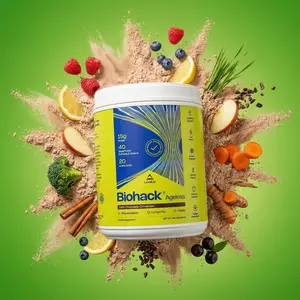 Biohack Ageless - 43 Superfoods with collagen, colostrum, creatine, and much more - Dark Chocolate Cinnamon