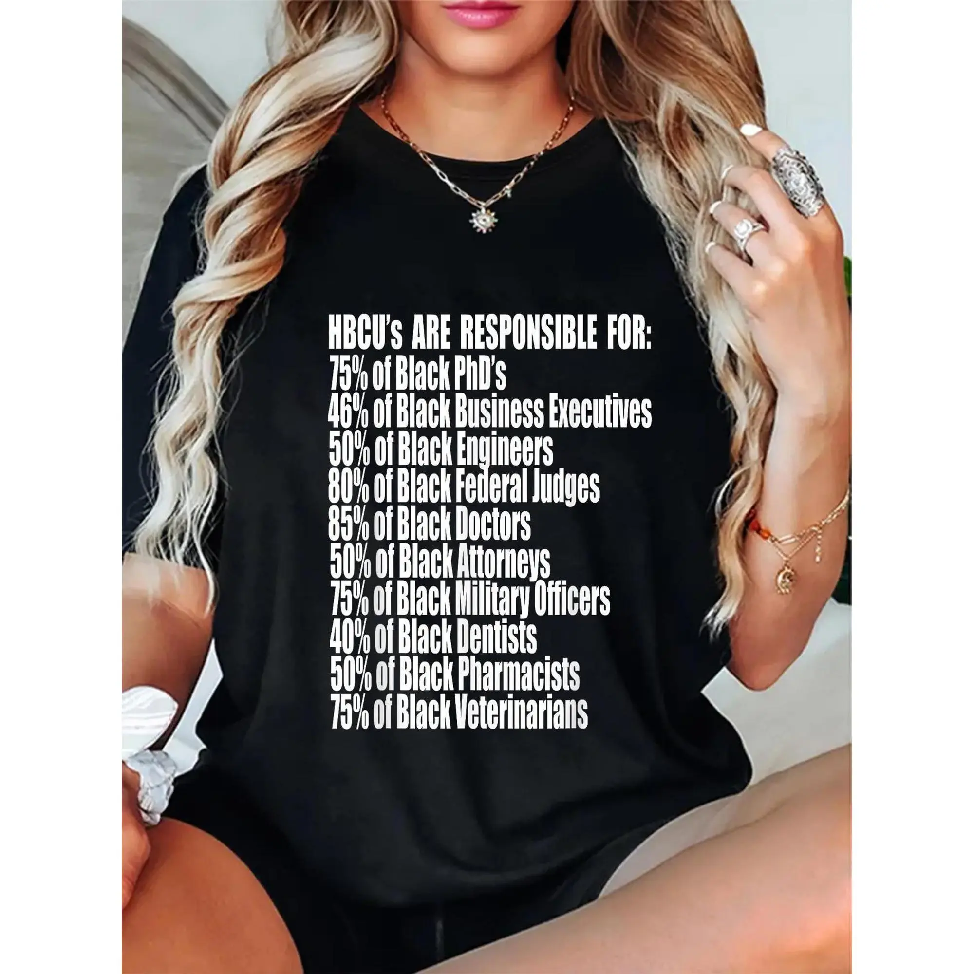 Women's Pride & Success Graphic T-Shirt - Short Sleeve, Crew Neck, 100% Cotton, Casual Fitted, Black Empowerment Tshirt, Top, Lady, Streetwear, Thanksgiving