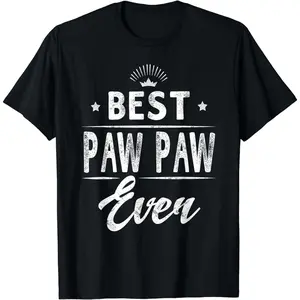 100% Cotton [100% Cotton] Best Paw Paw Ever Grandpa Father's Day Gifts Men's T-shirt