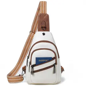 Leresas Sling Bag for Women Crossbody Purse Leather Crossbody Bag with Adjustable Strap Fanny Pack Chest Pack for Travel Everyday Vacation Gift