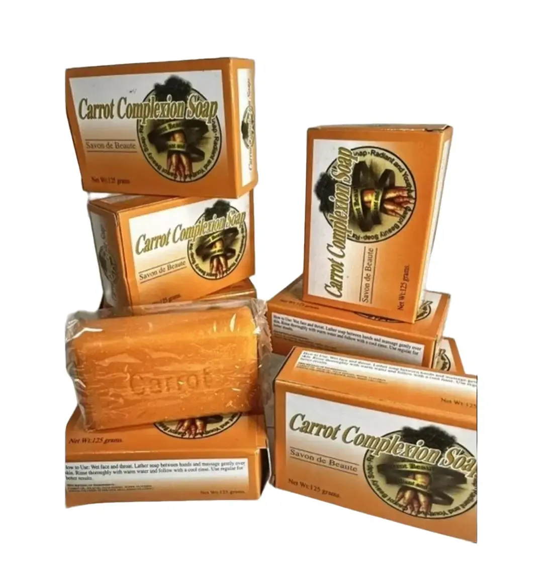 12-Pack 125g Carrot Complexion Soap (6 Sets Included)