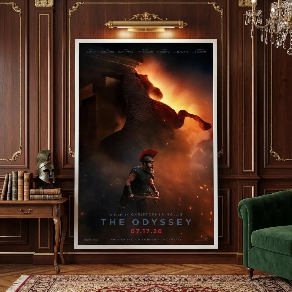 The Odyssey Movie Poster – No Frame Cinematic Wall Art Print, Home Theater Decor Gift