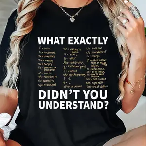 100% Cotton Fashion Tshirt Nurse Shorthand Shirt, Nurse or Nursing Student T-Shirt