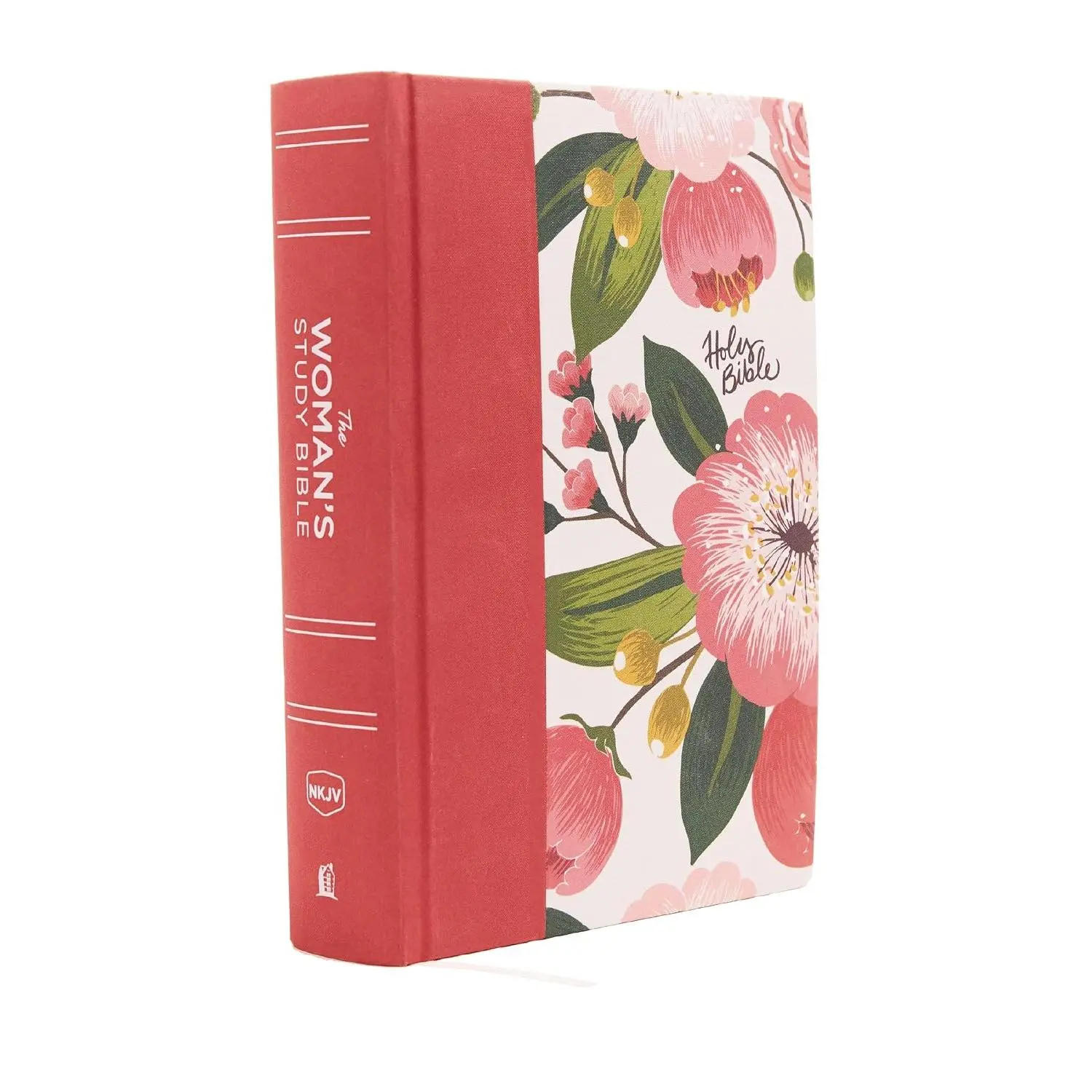 NKJV, The Woman's Study Bible, Cloth over Board, Pink Floral, Red Letter, Full-Color Edition: Receiving God's Truth for Balance, Hope, and Transformation