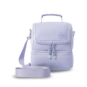 Lonchera Totto Térmica Steif Morada - Doble Compartimento 6L | Porta Almuerzo para Mujer