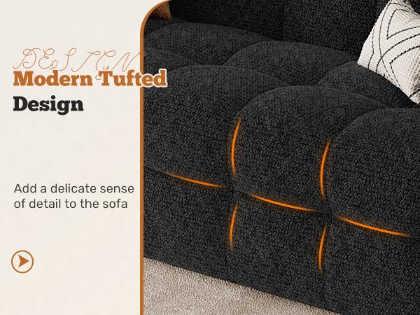 75" Cloud Loveseat Sofa in a Box, No Assembly Required Comfy Deep Seat Boneless Couch, Modern Small Couches for Living Room, Bedroom, Apartment