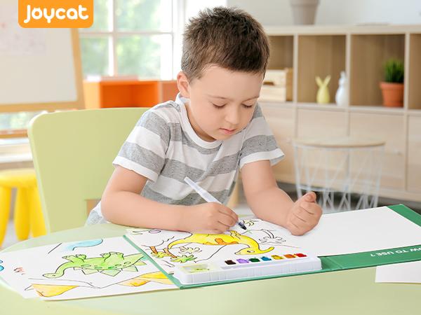 JoyCat DIY Watercolor Painting Set, Paint with Water Coloring Books, Arts and Crafts Drawing Activities Toy, Travel Toys, Birthday Easter Gifts for Boys Girls