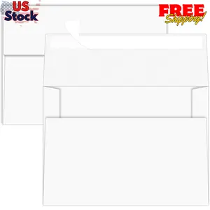 50 Packs White A7 Envelopes, 5x7 Envelopes for Invitations