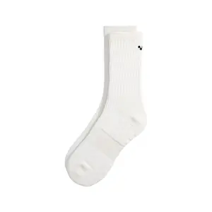 VANS Skate Standard Coolmax Checkerboard Crew Skate Socks, Moisture Wicking Polyester Blend Sports Socks, Marshmallow Color, Moisture Wicking Sock