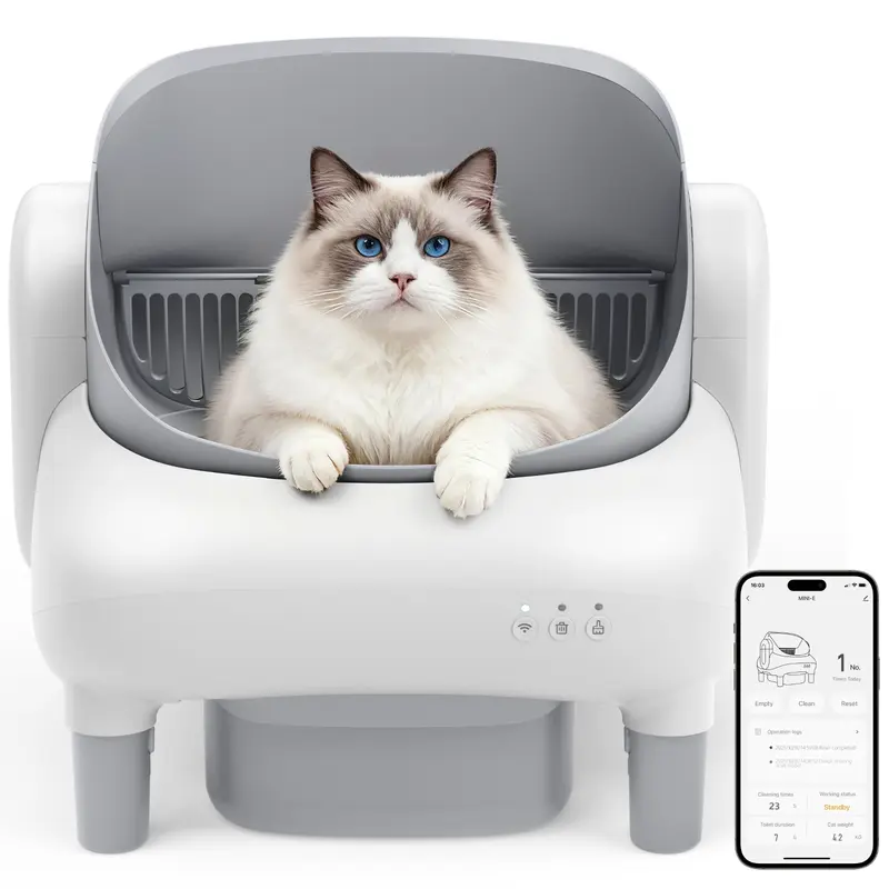 FUMOI Open-Top Automatic Self-Cleaning Cat Litter Box for Multi-Cat | Dual Safety Protection, Instant Pause, Leakproof Edge, Odor Lock, Ultra Quiet, 2.4G WiFi APP Control, 10.5L Sealed Waste Bin, Washable Liner, Low Maintenance #TikTokShopDealsforYouDays
