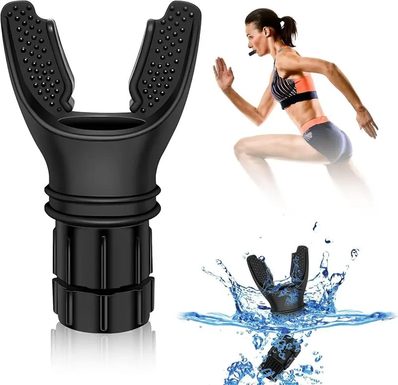 Portable breathing exercise device for lungs, Breathing trainer with Resistance Adjustable setting , Lung Trainer with excellent quality silicone, Improve Breathing Capacity and Endurance,Easy to Clean and Use