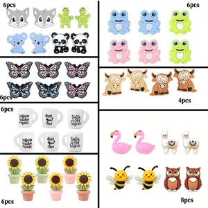 Cartoon Animal Needle Stopper Set, Silicone Stitch Holders for Knitting Needles, Prevents Yarn Loss, Available in 4pcs/6pcs/8pcs, Ideal for Home Use