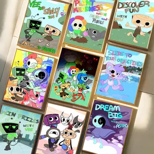 Game D-Dandys World Painting Calligraphy Waterproof & Scratch-Resistant Canvas Art - Premium Oil Painting Style Wall Decor For Living Room, Bedroom, Kitchen & Café, Perfect Holiday & Party Gift