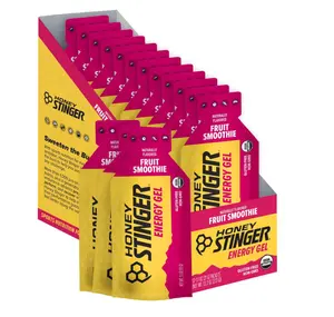 Honey Stinger Organic Fruit Smoothie Energy Gel, Gluten Free & Caffeine Free, for Exercise, Running and Performance, Sports Nutrition for Home & Gym, Pre and Mid Workout, 12 Pack, 13.2 Ounce