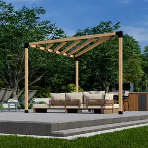 DIY Pergola Bracket Kit for a Freestanding Triangle Pergola With Roof Posts - Any Size Up to 12' x 12'