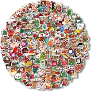 200 Pcs Cute Christmas Vinyl Stickers for Water Bottles, Scrapbooking & Crafts – Fun Holiday Party Favors, Xmas Gifts for Kids & Adults