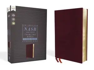 NASB, Thinline Bible, Large Print, Bonded Leather, Burgundy, Red Letter, 1995 Text, Comfort Print by Zondervan [Leatherbound Book]