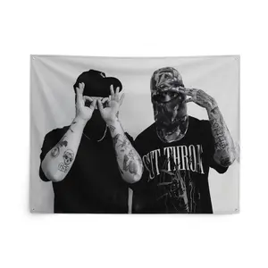 Suicide Boys Album Collage Tapestry Music Wall Flag / SB Cover Art Music Banner / Music Tapestry Canvas Dorm Music Poster Décor