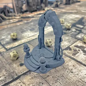 Dnd Ancient Portal Terrain, Clear Texture Design, DIY Coloring Support, DIY Customization, Essential Tabletop Game Accessory, Fantasy Scene Setup