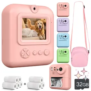 Instant Camera, Multifunctional 1080P HD Dual-Camera Kids Instant Print Camera, 32GB Storage Card, Thermal Printer Paper, Video Selfie Toy Camera