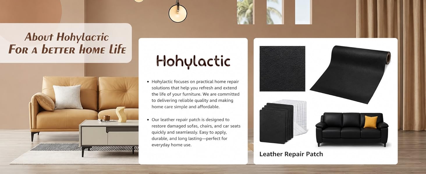 Leather Repair Patch x Inch, Self Adhesive Leather Repair Tape, Large Vinyl Repair Kit for Sofa Couch Furniture Car Seats, Strong Adhesion Scratch Resistant Easy Cut (Dark Brown)