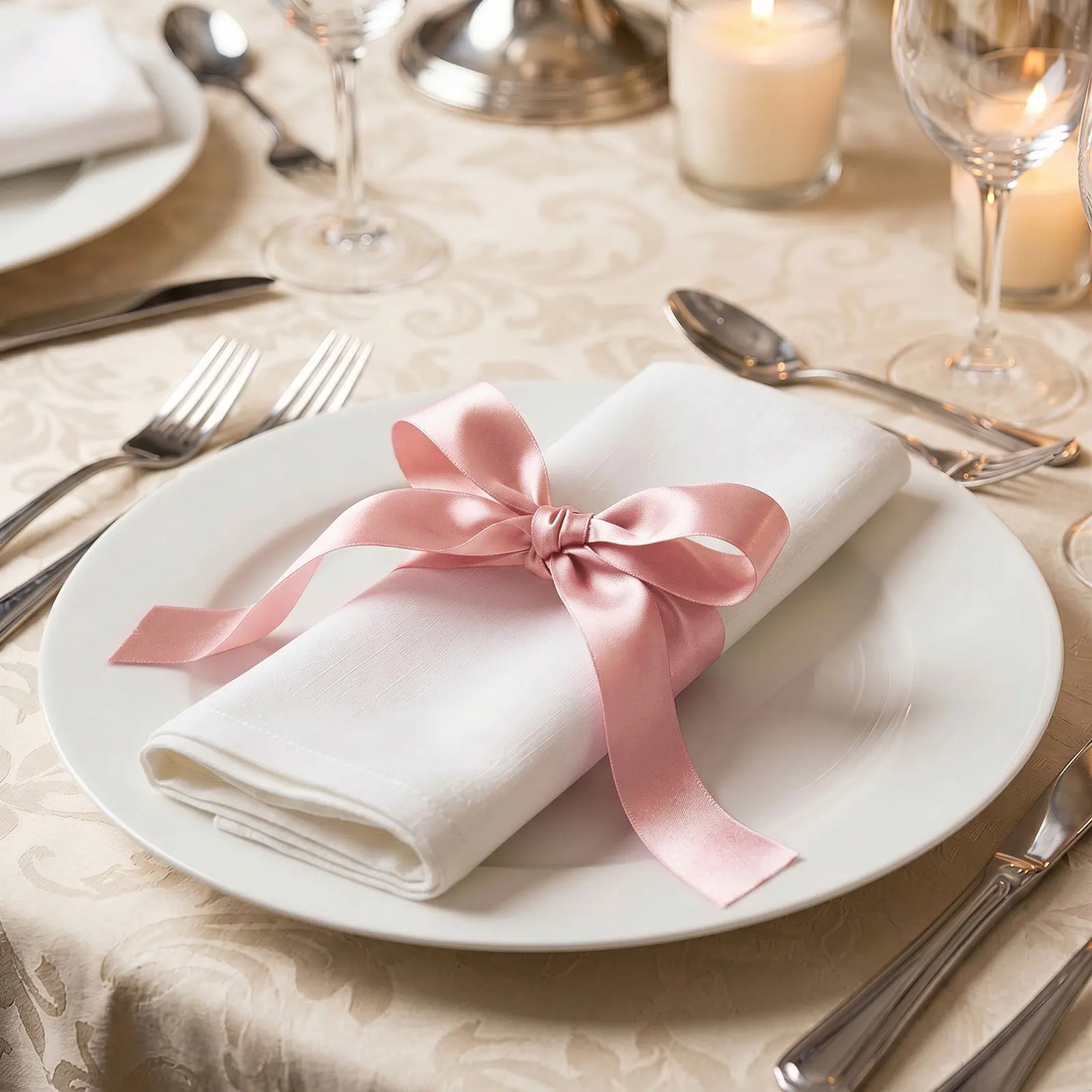 Satin Ribbon Roll 1" x 100 Yards Dusty Rose – Single Face Decorative Craft Ribbon