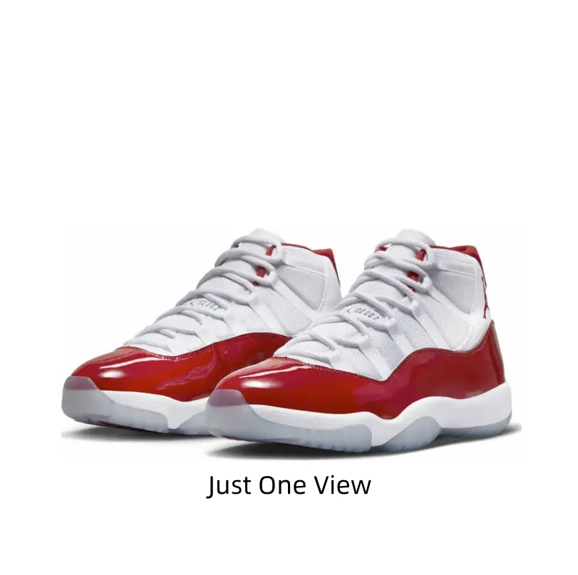 Cherry red and white kicks, pure classic fire
