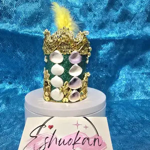 Vela Decorada para Orunmila, pequeña. Orunmila Small Candle.