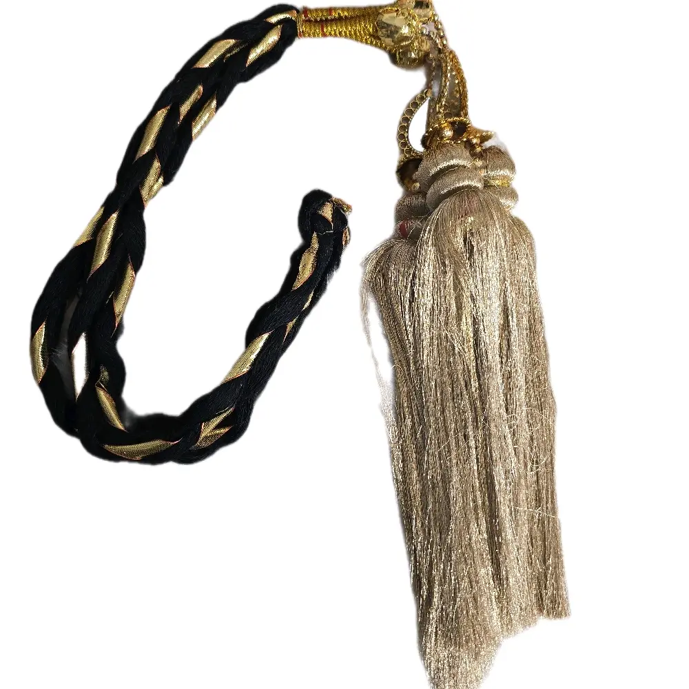 Punjabi Heavy Paranda with Mirror for Traditional Hair Adornment