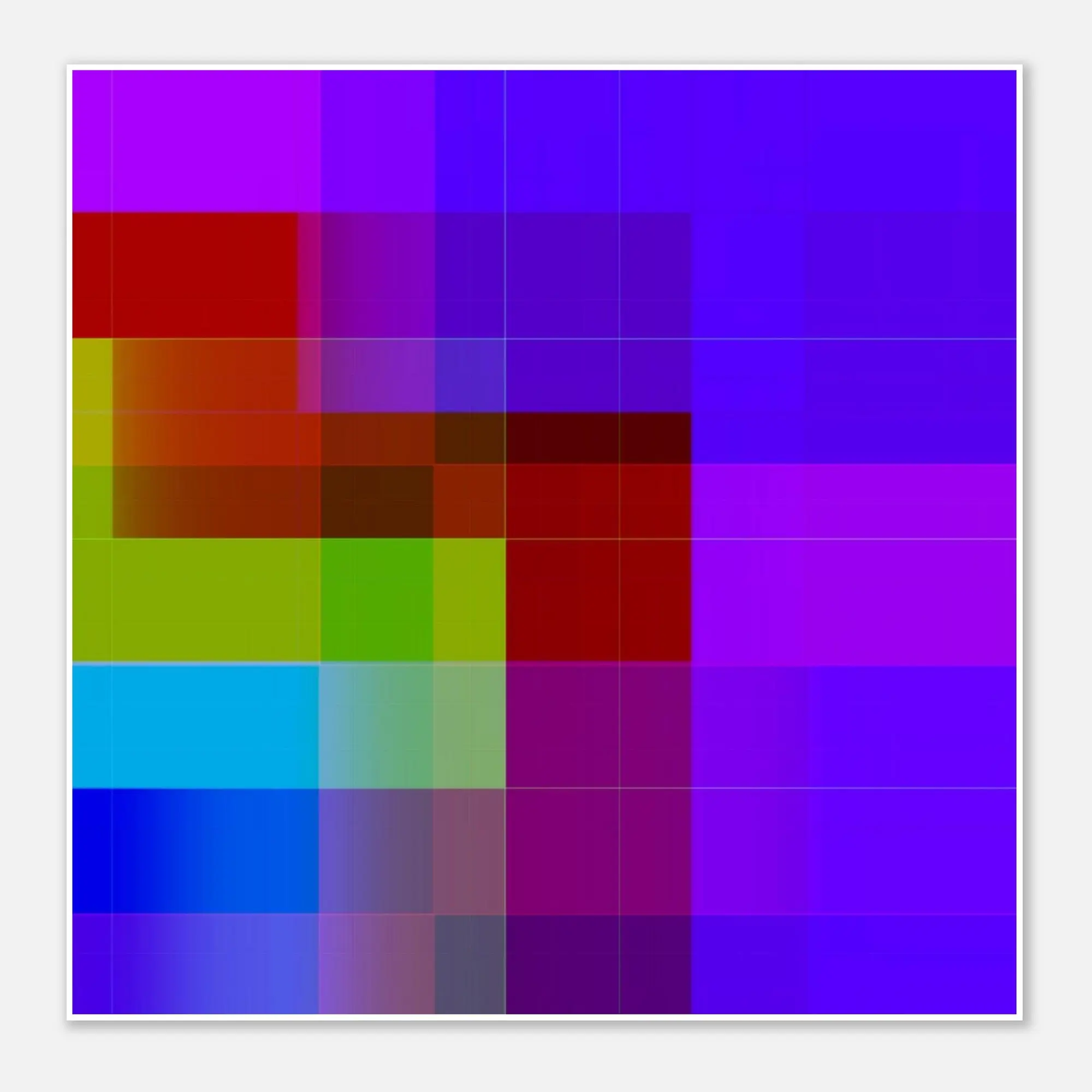 Crushed Rainbow Abstract: Colorful 16 x 16 Premium Matte Art Print