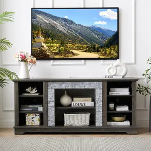 TV Stand for TVs up to 65 Inch, Entertainment Center with Storage for Living Room, TV Console for Bedroom, Media Console for 40/50/55/60/65 Inch TV, Modern Entertainment Console with Open Storage Space, 58.31"W*15.39"D*26.06"H