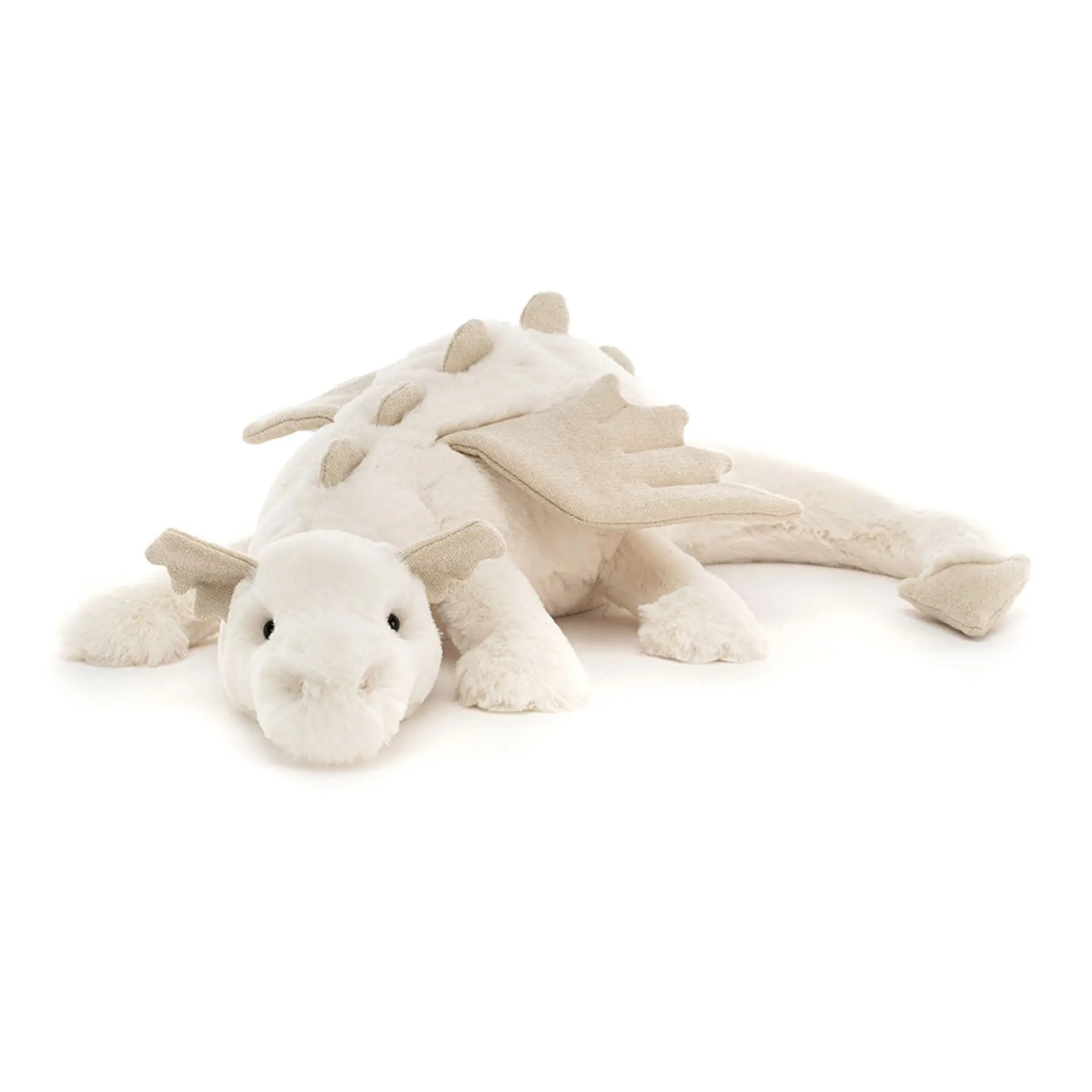 Jellycat Snow Dragon Plush Toy Soft Stuffed Fantasy Dragon Doll Cute Gift for Kids, Collectors & Home Decor