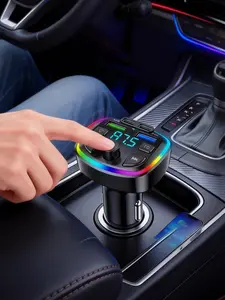 Car MP3 Player with Type C USB C Fast Charging Dual USB Ports Hands-Free Kit Wireless FM Transmitter FM Modulator Car Plug ≤ 36V No Battery Wireless Properties Gift for Father or Friends