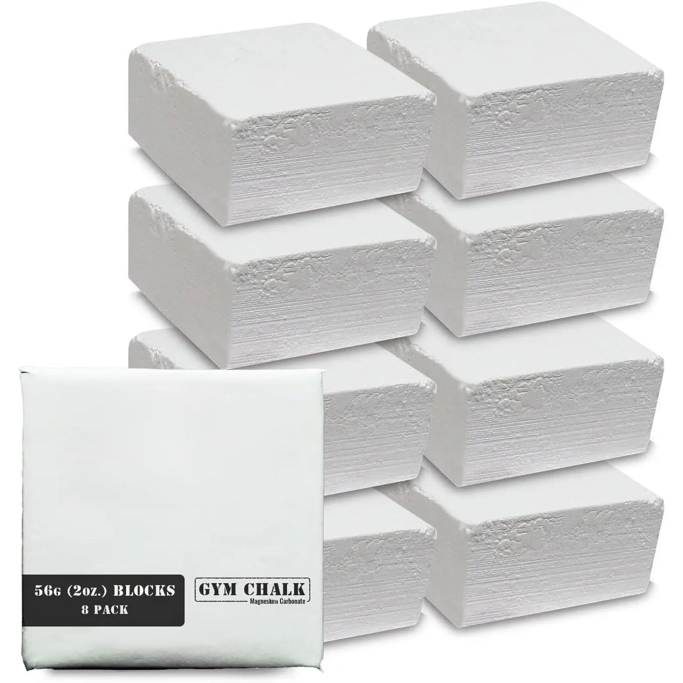 Superior Gym Chalk Blocks - 8pk of 56 gr Blocks - Keeps Hands Dry -  Harder for Longer -  Blisters & Slippage - Chalk for Weightlifting, X , Rock Climbing, Gymnastics JianShuLuxe