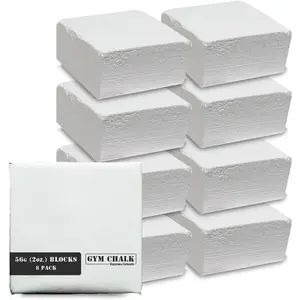 Superior Gym Chalk Blocks - 8pk of 56 gr Blocks - Keeps Hands Dry -  Harder for Longer -  Blisters & Slippage - Chalk for Weightlifting, X , Rock Climbing, Gymnastics
