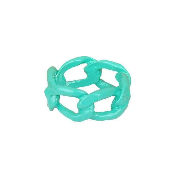 Mint Dipped Chain Link Ring