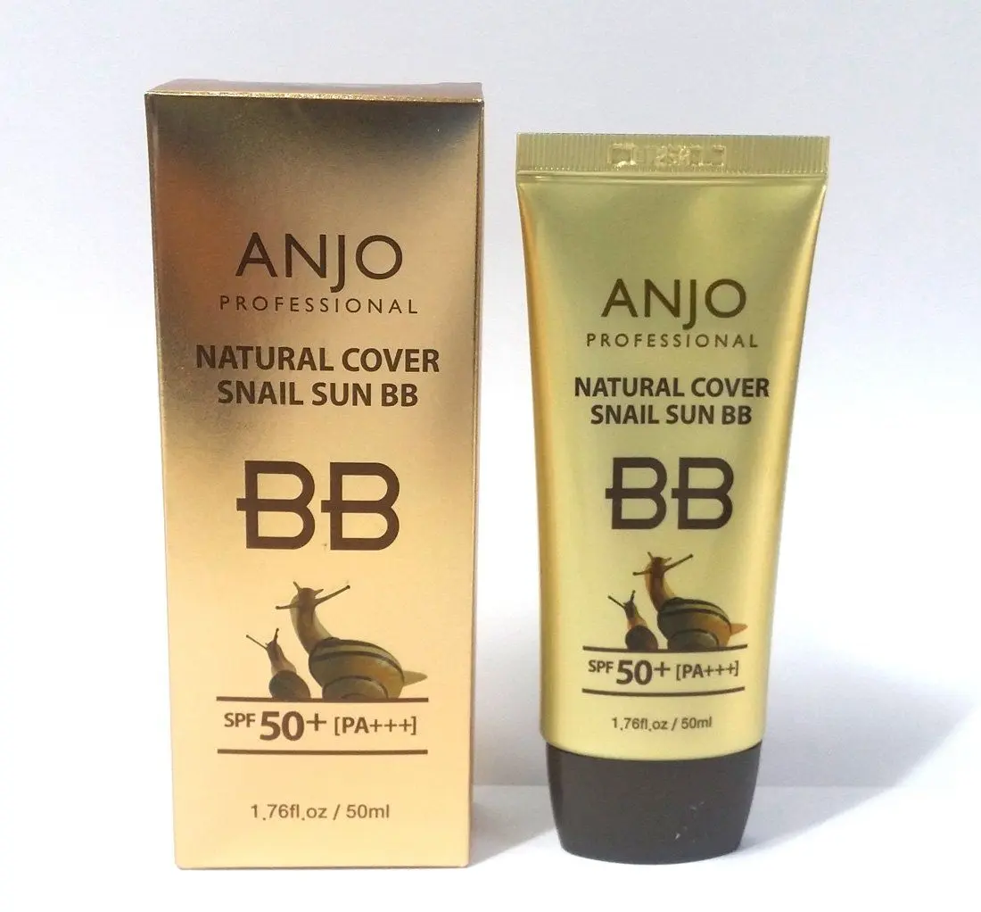 [ANJO] Natural Cover Snail Sun BB Cream SPF 50+PA+++ 50ml X 1EA / Makeup Base/Snail Mucus/Korean Cosmetics