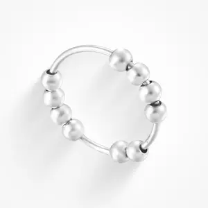 EVRY JEWELS Gold or Silver Plated Women's Hypoallergenic Anxiety Fidget Ring