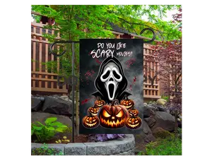 Ghostface Scream Yard Flag Decor