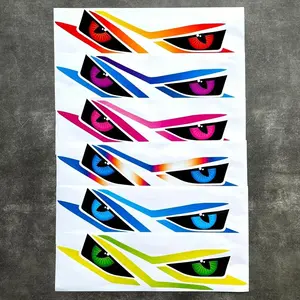 Creative Cartoon Devil Eye Pattern Car Sticker, Car Decals, Car Exterior Decorative Sticker, Easy To Stick Durable Waterproof Sticker for Car Motorcycle Decoration