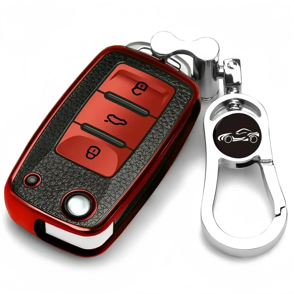 1 Count Key Fob Protector for VW Volkswagen Magotan Passat Touran Bora Golf 3 4 5 6 Tiguan Jetta Lavida, Skoda Octavia, MK6, Car Key Case Cover, Car Key Accessory, Car Accessories
