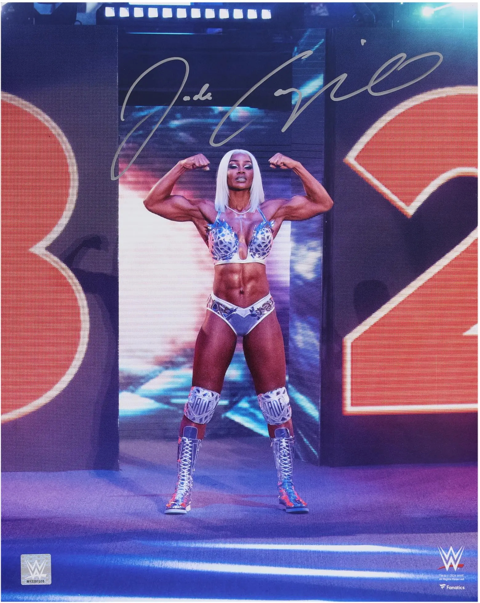 Jade Cargill WWE Autographed 16" x 20" 2024 Royal Rumble Entrance Photograph - Fanatics Authentic Certified