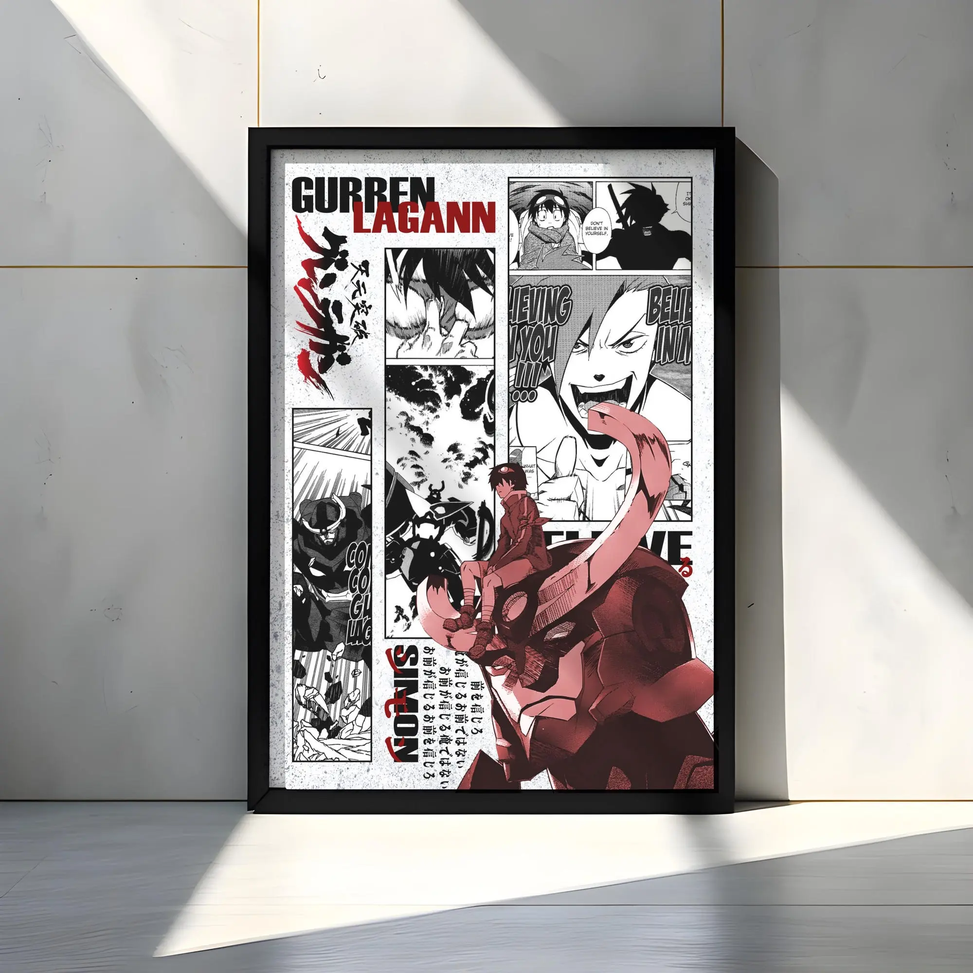 Gurren Lagann - Simon - Curated Panel Poster ( Unframed - Print Only )