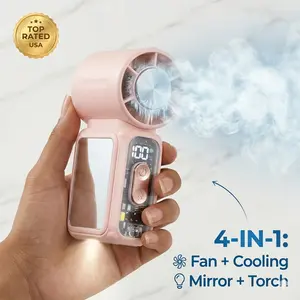 W&O Portable Handheld Fan – High Speed Personal Ice Fan with Multi-Speed Control; Must-Have Summer Travel Accessory for Outdoors