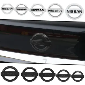 ABS Front Grille Sticker Car Head Grill Emblem Badge Car Logo Sticker for Nissan Qashqai Juke X-Trail Patrol Note Juke Leaf Altima Almera Maxima Micra Murano Rogue Pulsar Sentra Teana Tiida March Navara Nismo Sylphy Car Styling