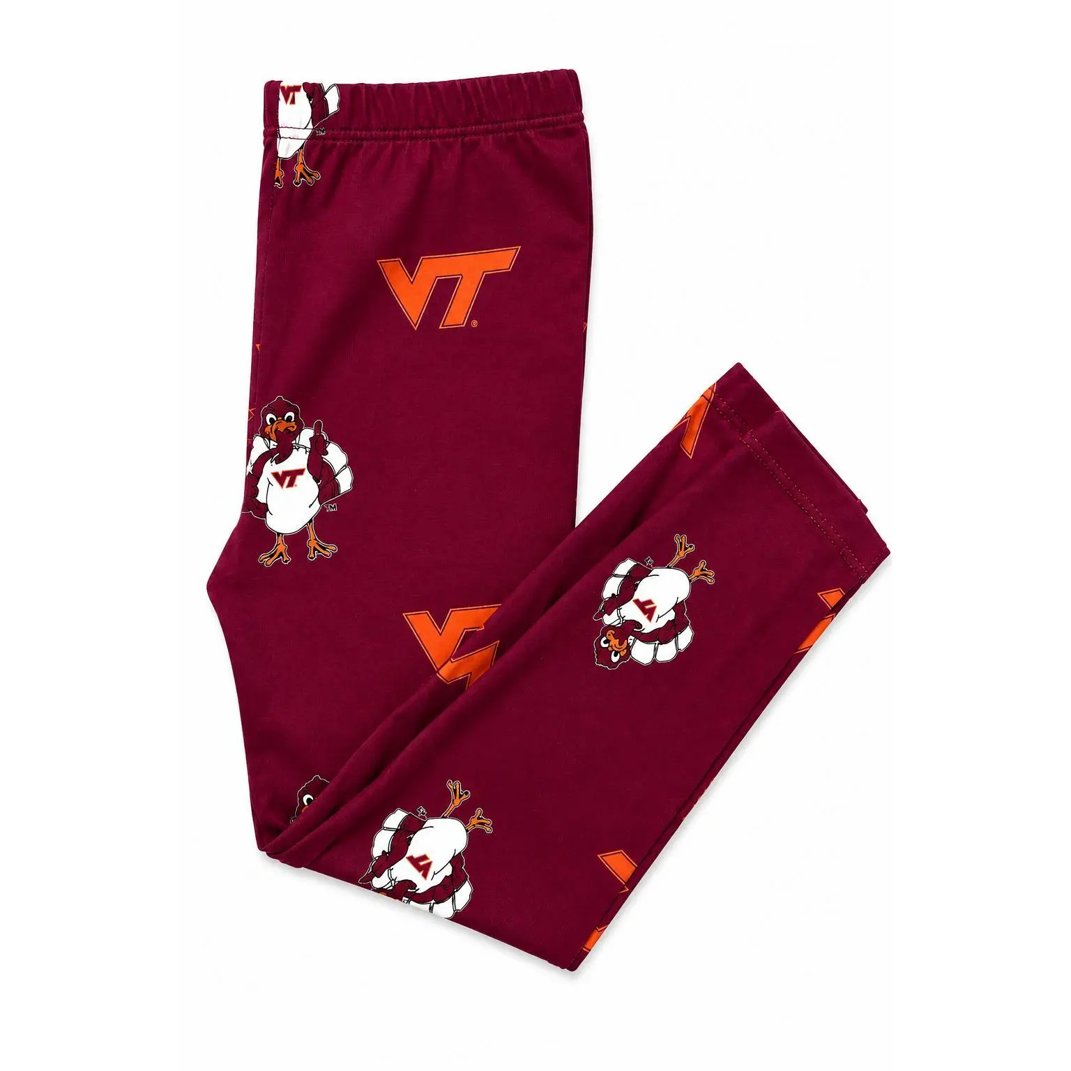 Virginia Tech Maroon Hokie Leggings