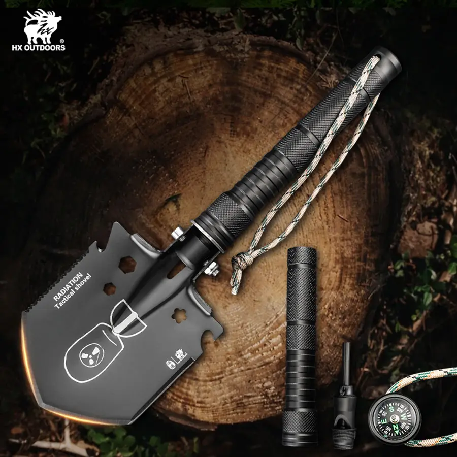 GBC-62B HX OUTDOORS Mini Camping Shovel, Multifunctional Folding Spade Gardening Shovel, Foldable Small Hand Shovel for Gardening Digging